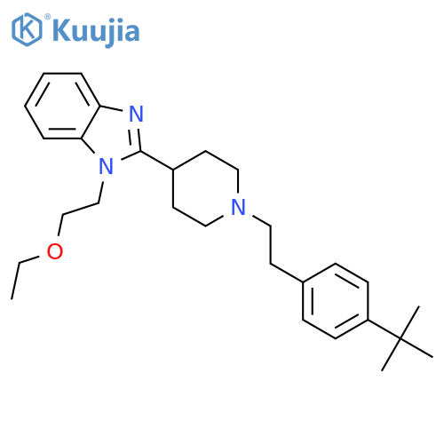 1H-Benzimidazole,2-[1-[2-[4-(1,1-dimethylethyl)phenyl]ethyl]-4-piperidinyl]-1-(2-ethoxyethyl)- structure