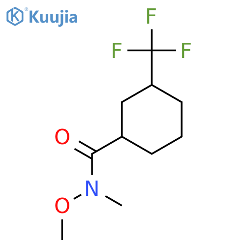 N-Methoxy-N-methyl-3-(trifluoromethyl)cyclohexanecarboxamide structure
