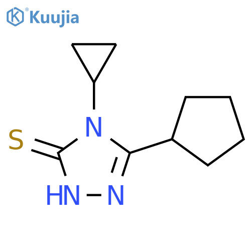 3H-1,2,4-Triazole-3-thione, 5-cyclopentyl-4-cyclopropyl-2,4-dihydro- structure