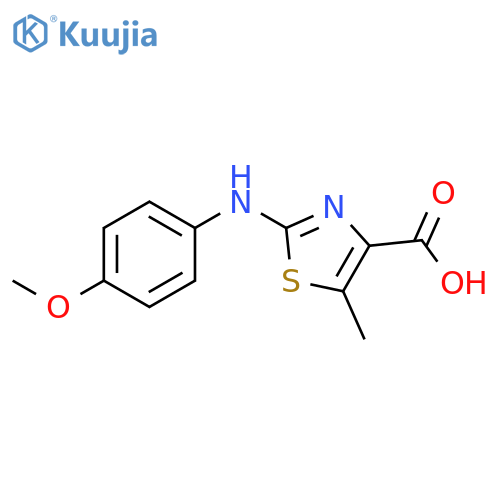2-(4-Methoxyphenylamino)-5-methylthiazole-4-carboxylic acid structure