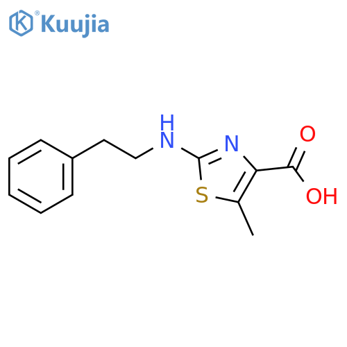 5-methyl-2-(2-phenylethyl)amino-1,3-thiazole-4-carboxylic acid structure