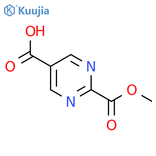 2-(Methoxycarbonyl)pyrimidine-5-carboxylic acid structure