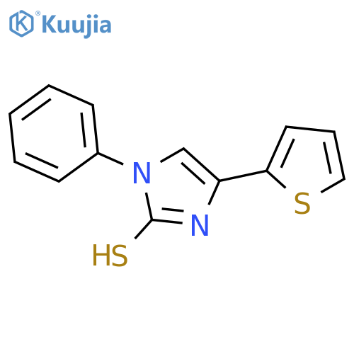 1-Phenyl-4-(thiophen-2-yl)-1H-imidazole-2-thiol structure