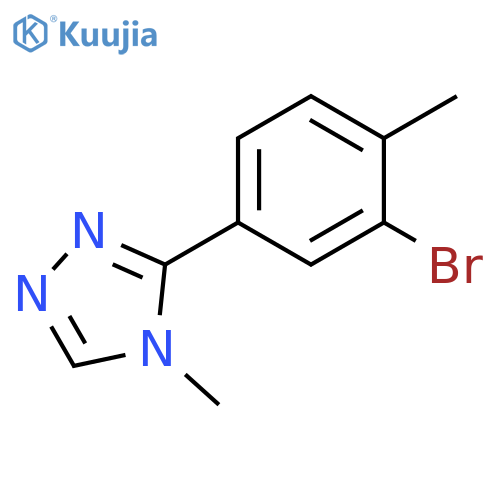 3-(3-bromo-4-methylphenyl)-4-methyl-4H-1,2,4-triazole structure