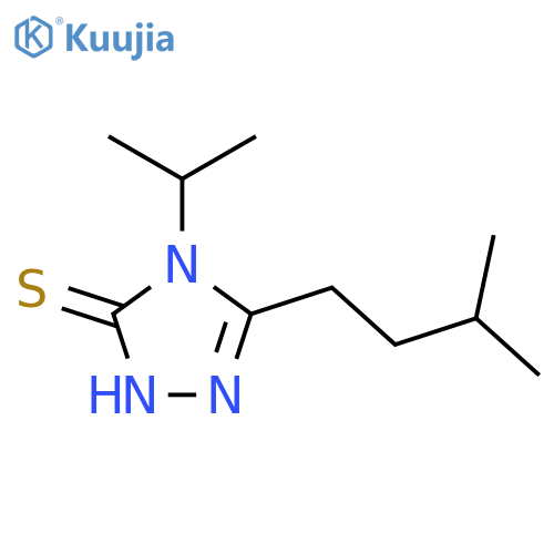 5-(3-methylbutyl)-4-(propan-2-yl)-4H-1,2,4-triazole-3-thiol structure