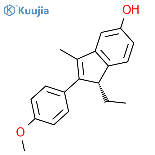 1H-Inden-5-ol,1-ethyl-2-(4-methoxyphenyl)-3-methyl-, (1S)- structure