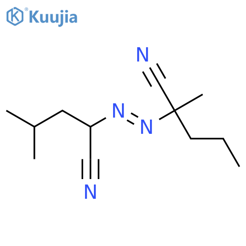 Pentanenitrile,2-[(1-cyano-3-methylbutyl)azo]-2-methyl- (9CI) structure