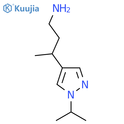 3-1-(propan-2-yl)-1H-pyrazol-4-ylbutan-1-amine structure