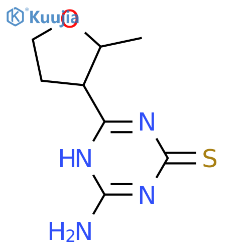 1,3,5-Triazine-2(1H)-thione, 6-amino-4-(tetrahydro-2-methyl-3-furanyl)- structure