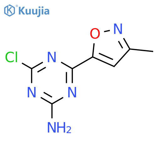 1,3,5-Triazin-2-amine, 4-chloro-6-(3-methyl-5-isoxazolyl)- structure