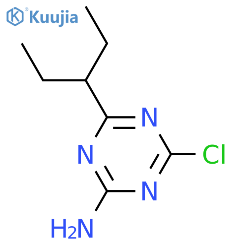 1,3,5-Triazin-2-amine, 4-chloro-6-(1-ethylpropyl)- structure