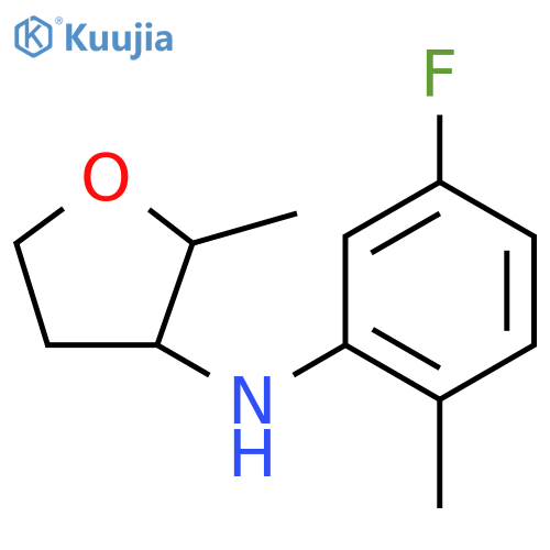 N-(5-fluoro-2-methylphenyl)-2-methyloxolan-3-amine structure