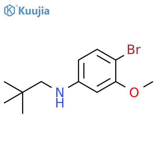 4-bromo-N-(2,2-dimethylpropyl)-3-methoxyaniline structure