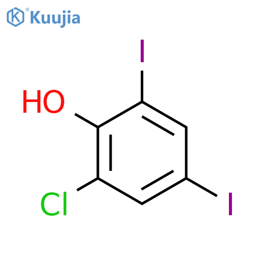 Phenol,2-chloro-4,6-diiodo- structure