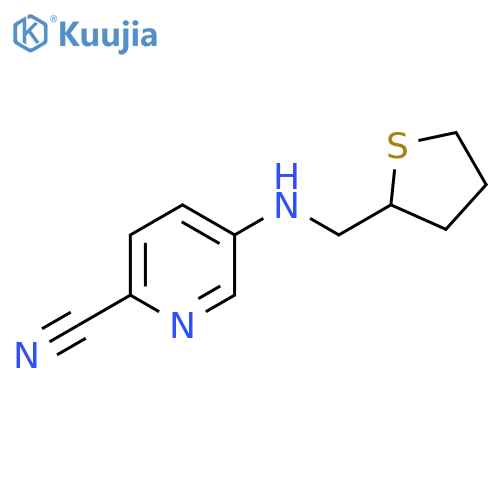 5-{(thiolan-2-yl)methylamino}pyridine-2-carbonitrile structure