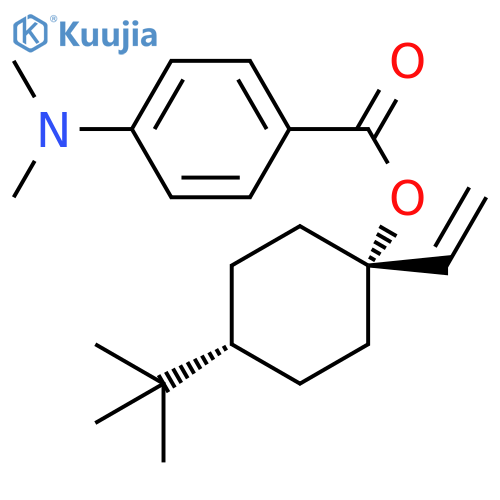 Benzoic acid, 4-(dimethylamino)-, 4-(1,1-dimethylethyl)-1-ethenylcyclohexyl ester, trans- (9CI) structure