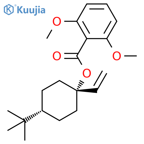 Benzoic acid, 2,6-dimethoxy-, 4-(1,1-dimethylethyl)-1-ethenylcyclohexyl ester, trans- (9CI) structure