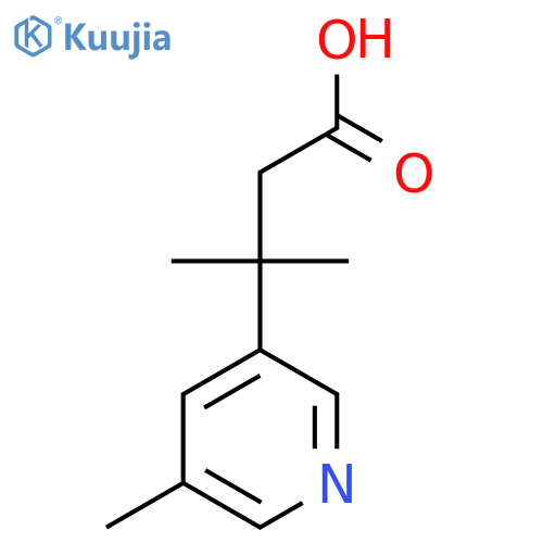 3-methyl-3-(5-methylpyridin-3-yl)butanoic acid structure