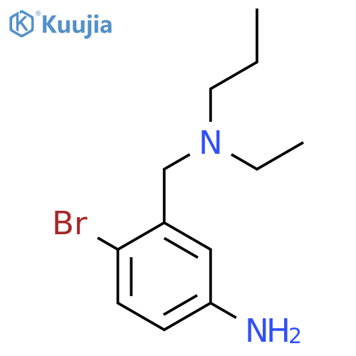 4-Bromo-3-{[ethyl(propyl)amino]methyl}aniline structure