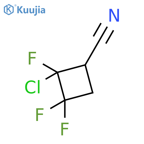 2-Chloro-2,3,3-trifluorocyclobutane-1-carbonitrile structure
