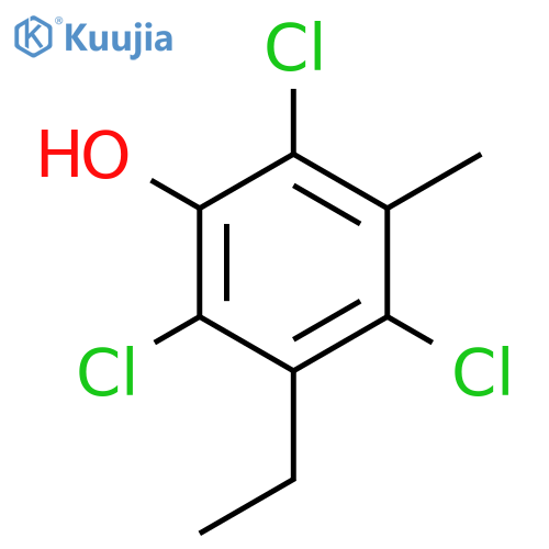 2,4,6-Trichloro-3-ethyl-5-methylphenol structure