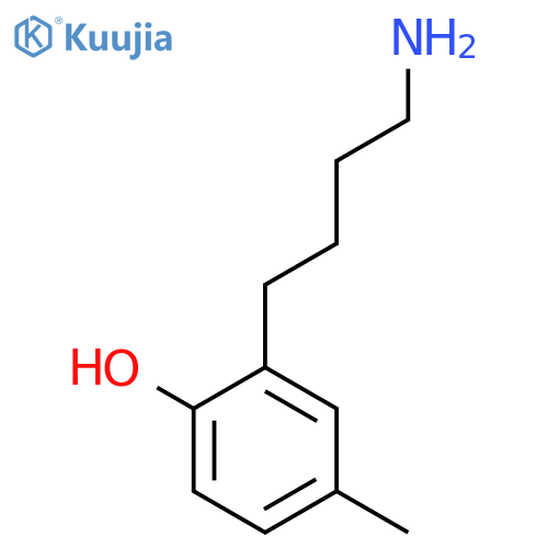 2-(4-aminobutyl)-4-methylphenol structure