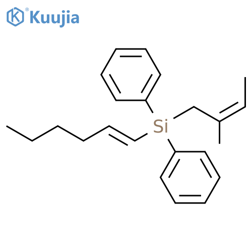 Silane, (1E)-1-hexenyl[(2Z)-2-methyl-2-butenyl]diphenyl- (9CI) structure