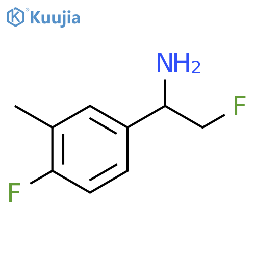 2-fluoro-1-(4-fluoro-3-methylphenyl)ethan-1-amine structure