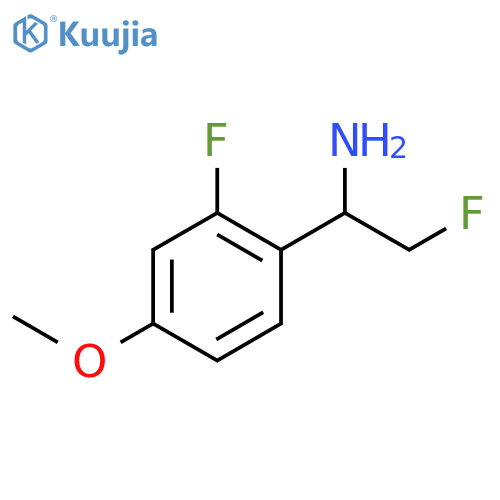 2-fluoro-1-(2-fluoro-4-methoxyphenyl)ethan-1-amine structure