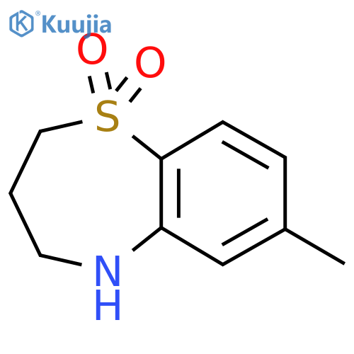 7-methyl-2,3,4,5-tetrahydro-1lambda6,5-benzothiazepine-1,1-dione structure