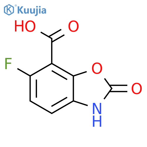 6-fluoro-2-oxo-3H-1,3-benzoxazole-7-carboxylic acid structure