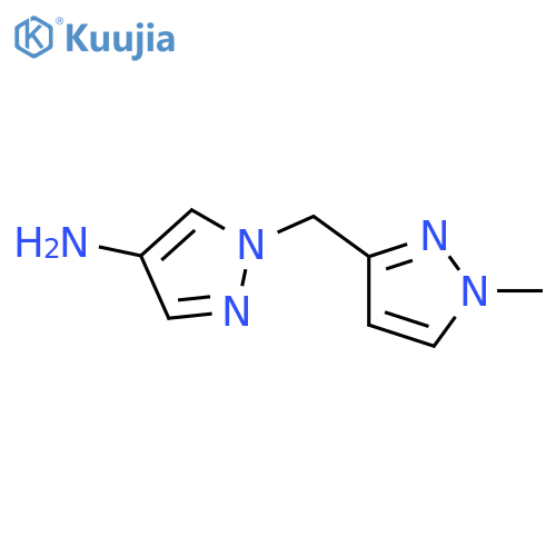 1-(1-methyl-1H-pyrazol-3-yl)methyl-1H-pyrazol-4-amine structure