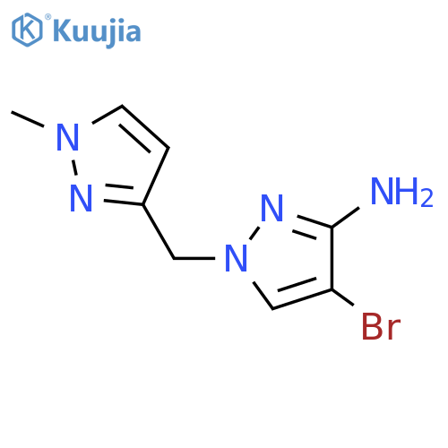 4-bromo-1-(1-methyl-1H-pyrazol-3-yl)methyl-1H-pyrazol-3-amine structure