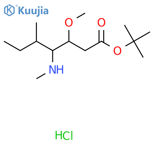 Tert-butyl (3S,4S,5S)-3-methoxy-5-methyl-4-(methylamino)heptanoate hydrochloride structure