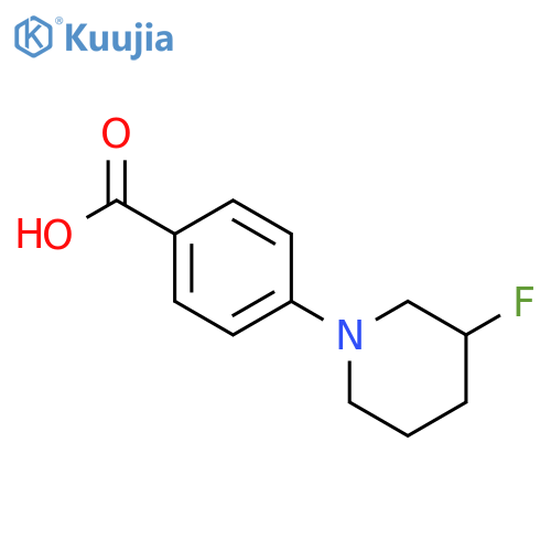 4-(3-fluoropiperidin-1-yl)benzoic acid structure