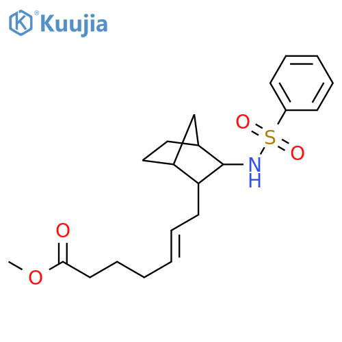 methyl (5Z)-7-{(1R,2S,3S,4R)-3-[(phenylsulfonyl)amino]bicyclo[2.2.1]hept-2-yl}hept-5-enoate structure