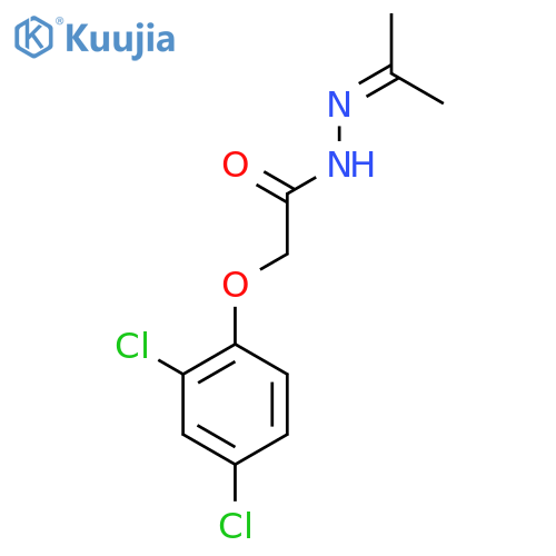 2-(2,4-dichlorophenoxy)-N'-(propan-2-ylidene)acetohydrazide structure