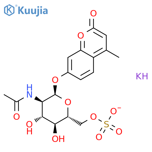4-Methylumbelliferyl 6-Sulfo-2-acetamido-2-deoxy-α-D-glucopyranoside structure