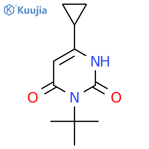 3-Tert-butyl-6-cyclopropyl-1,2,3,4-tetrahydropyrimidine-2,4-dione structure