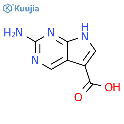 2-amino-7H-pyrrolo[2,3-d]pyrimidine-5-carboxylic acid structure