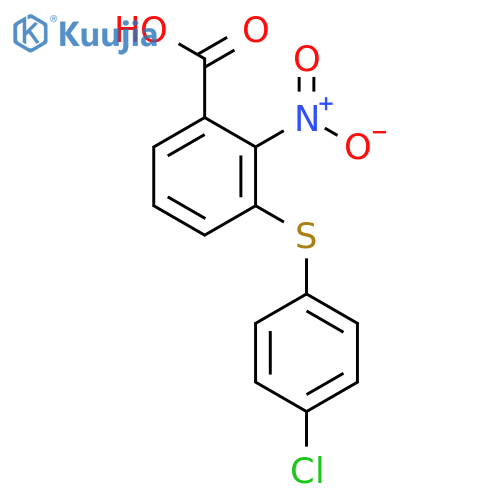 3-(4-Chlorophenyl)sulfanyl-2-nitrobenzoic Acid structure