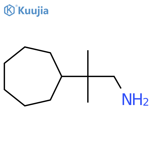 2-cycloheptyl-2-methylpropan-1-amine structure