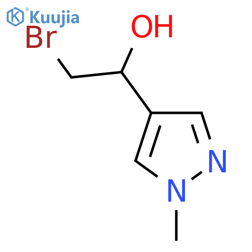 2-bromo-1-(1-methyl-1H-pyrazol-4-yl)ethan-1-ol structure