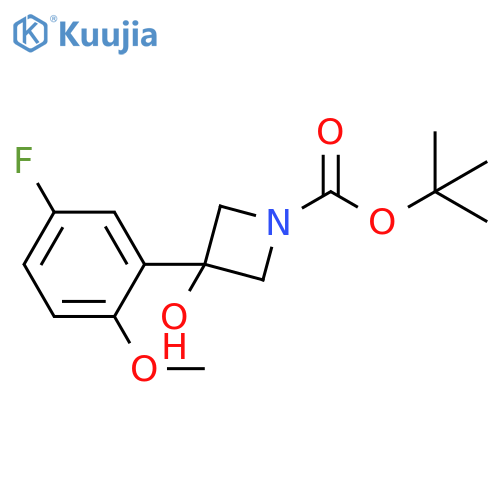 tert-butyl 3-(5-fluoro-2-methoxyphenyl)-3-hydroxyazetidine-1-carboxylate structure
