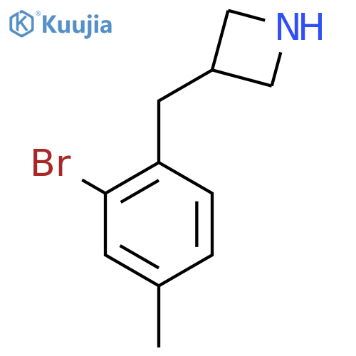 3-(2-bromo-4-methylphenyl)methylazetidine structure