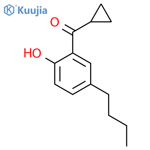 4-butyl-2-cyclopropanecarbonylphenol structure