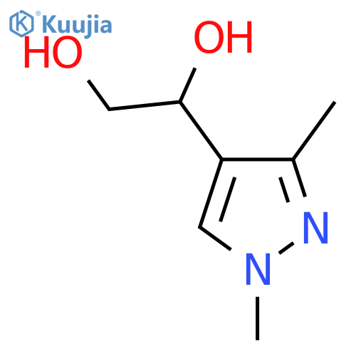 1-(1,3-dimethyl-1H-pyrazol-4-yl)ethane-1,2-diol structure