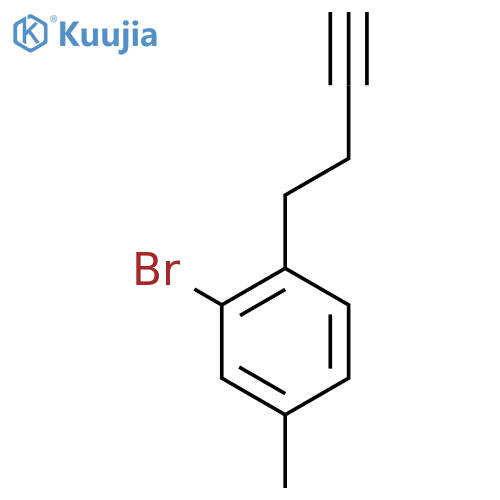 2-bromo-1-(but-3-yn-1-yl)-4-methylbenzene structure