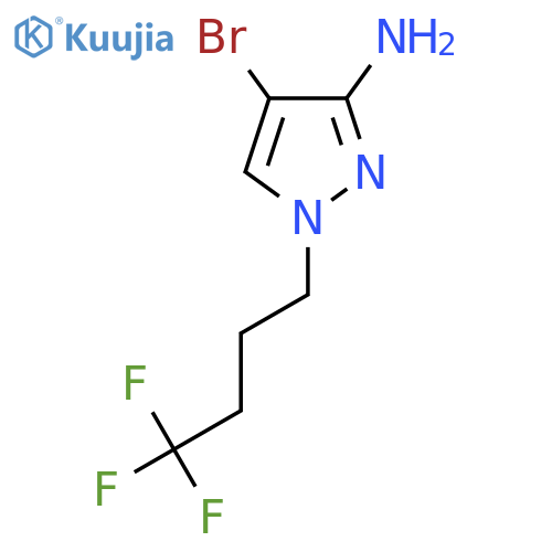 4-bromo-1-(4,4,4-trifluorobutyl)-1H-pyrazol-3-amine structure