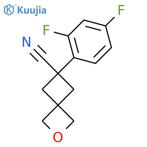 6-(2,4-difluorophenyl)-2-oxaspiro3.3heptane-6-carbonitrile structure